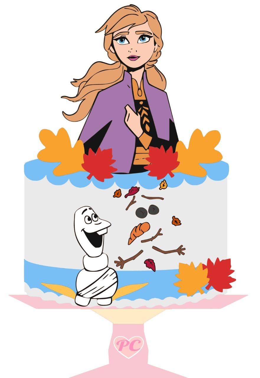 Arquivo de Corte Topo de Bolo - Frozen