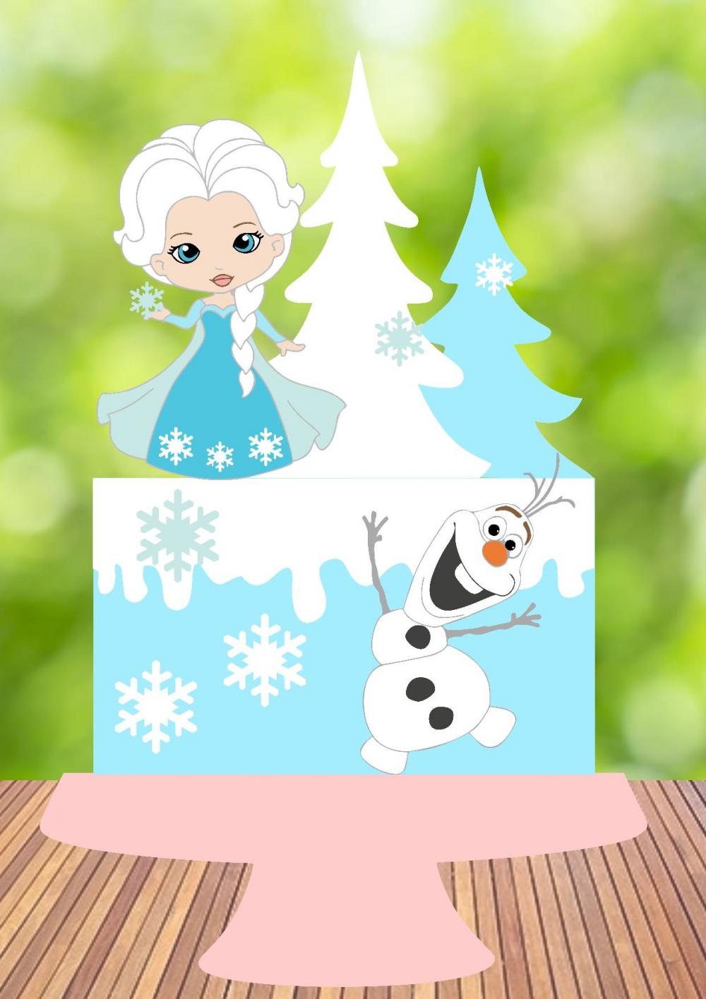 Arquivo de Corte Topo de Bolo - Frozen