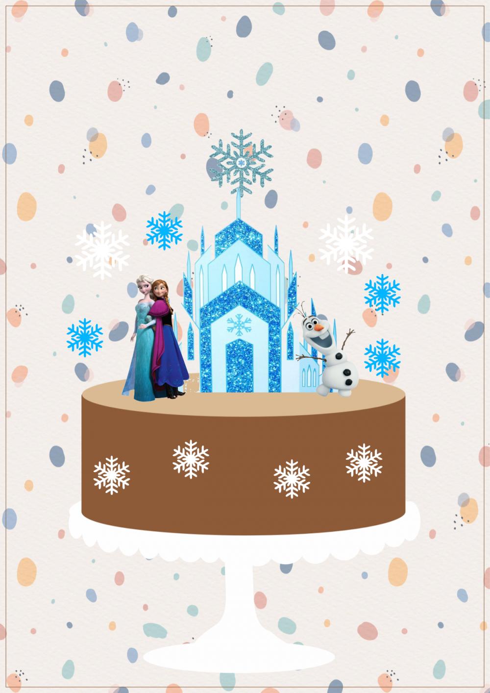 Arquivo de Corte Topo de Bolo - Frozen