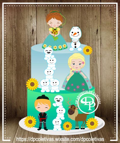 Arquivo de Corte Topo de Bolo - Frozen