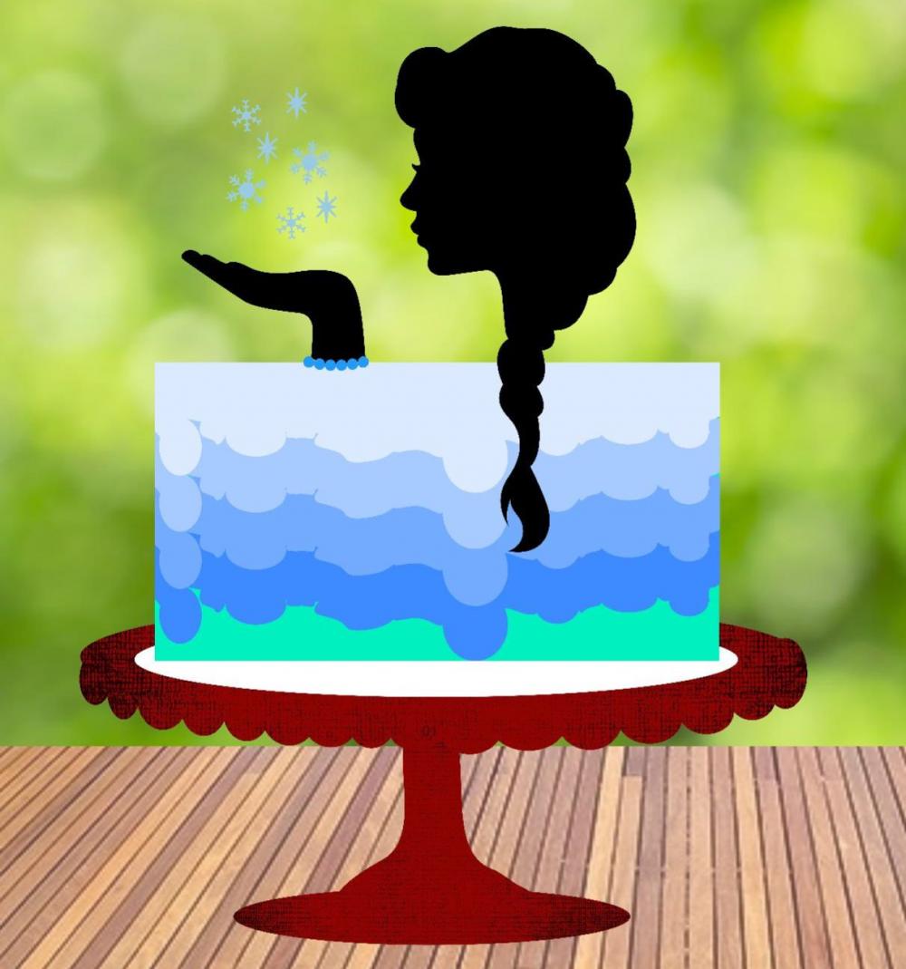 Arquivo de Corte Topo de Bolo - Frozen