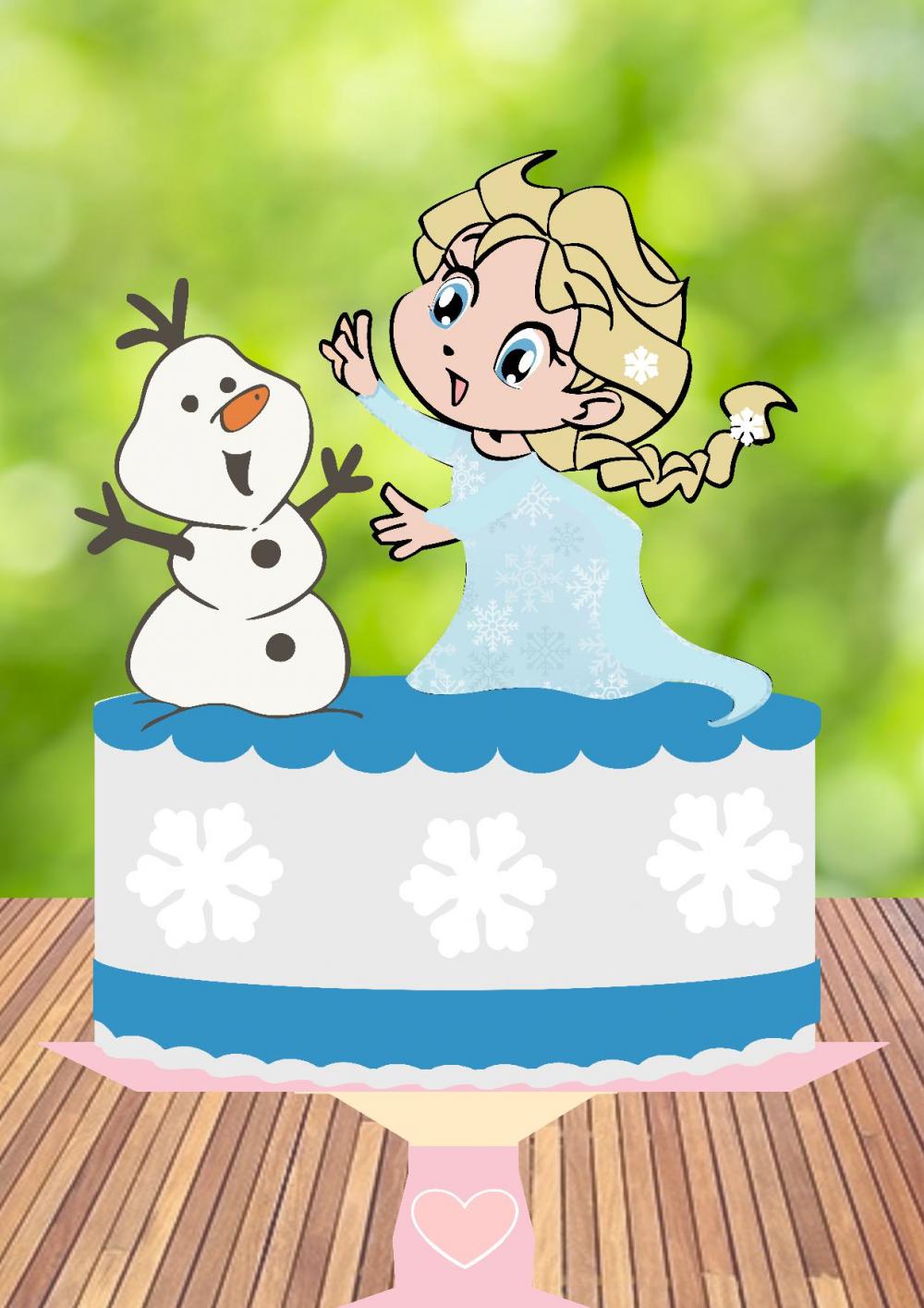 Arquivo de Corte Topo de Bolo - Frozen