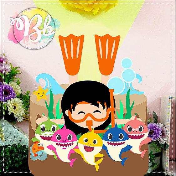 Arquivo de Corte Topo de Bolo - Fundo do Mar