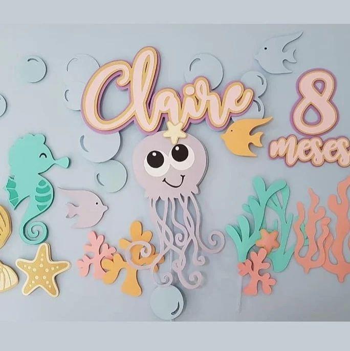 Arquivo de Corte Topo de Bolo - Fundo do Mar