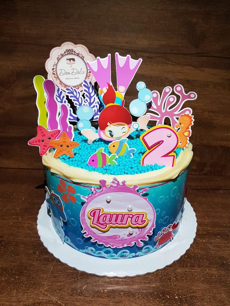 Arquivo de Corte Topo de Bolo - Fundo do Mar