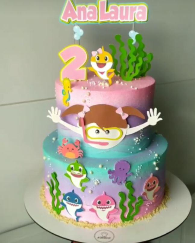 Arquivo de Corte Topo de Bolo - Fundo do Mar