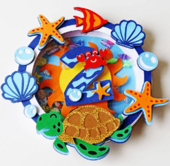 Arquivo de Corte Topo de Bolo - Fundo do Mar