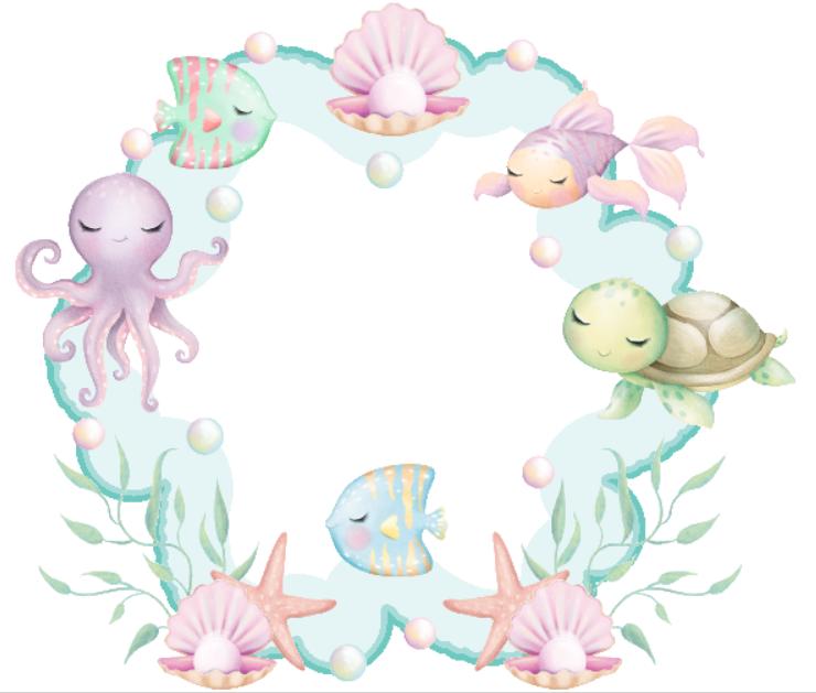 Arquivo de Corte Topo de Bolo - Fundo do Mar