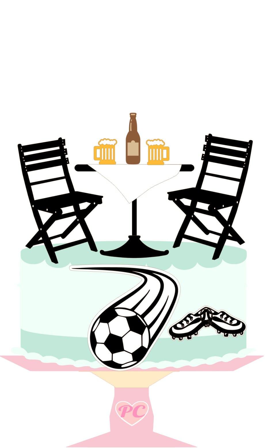 Arquivo de Corte Topo de Bolo - Futebol