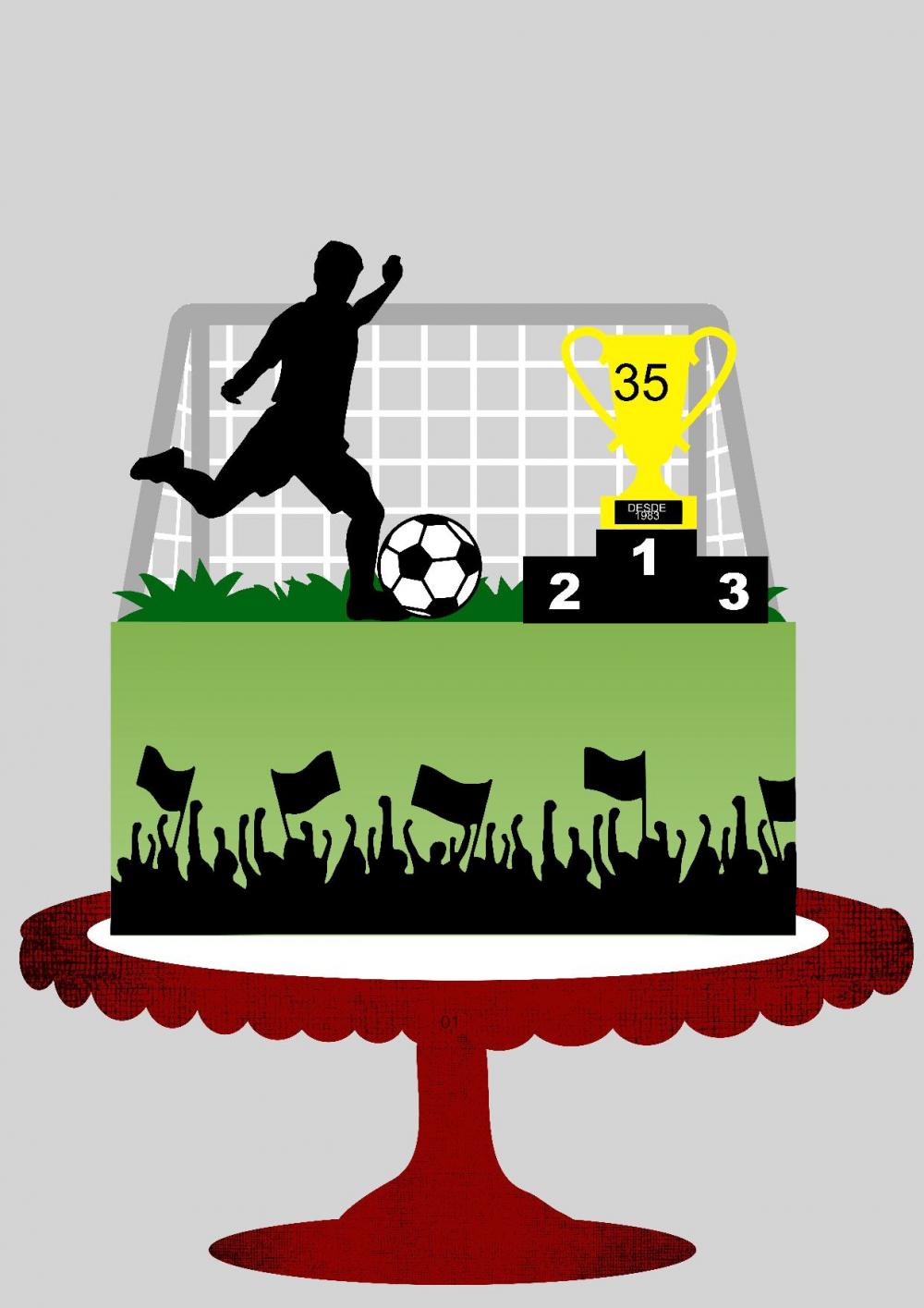 Arquivo de Corte Topo de Bolo - Futebol