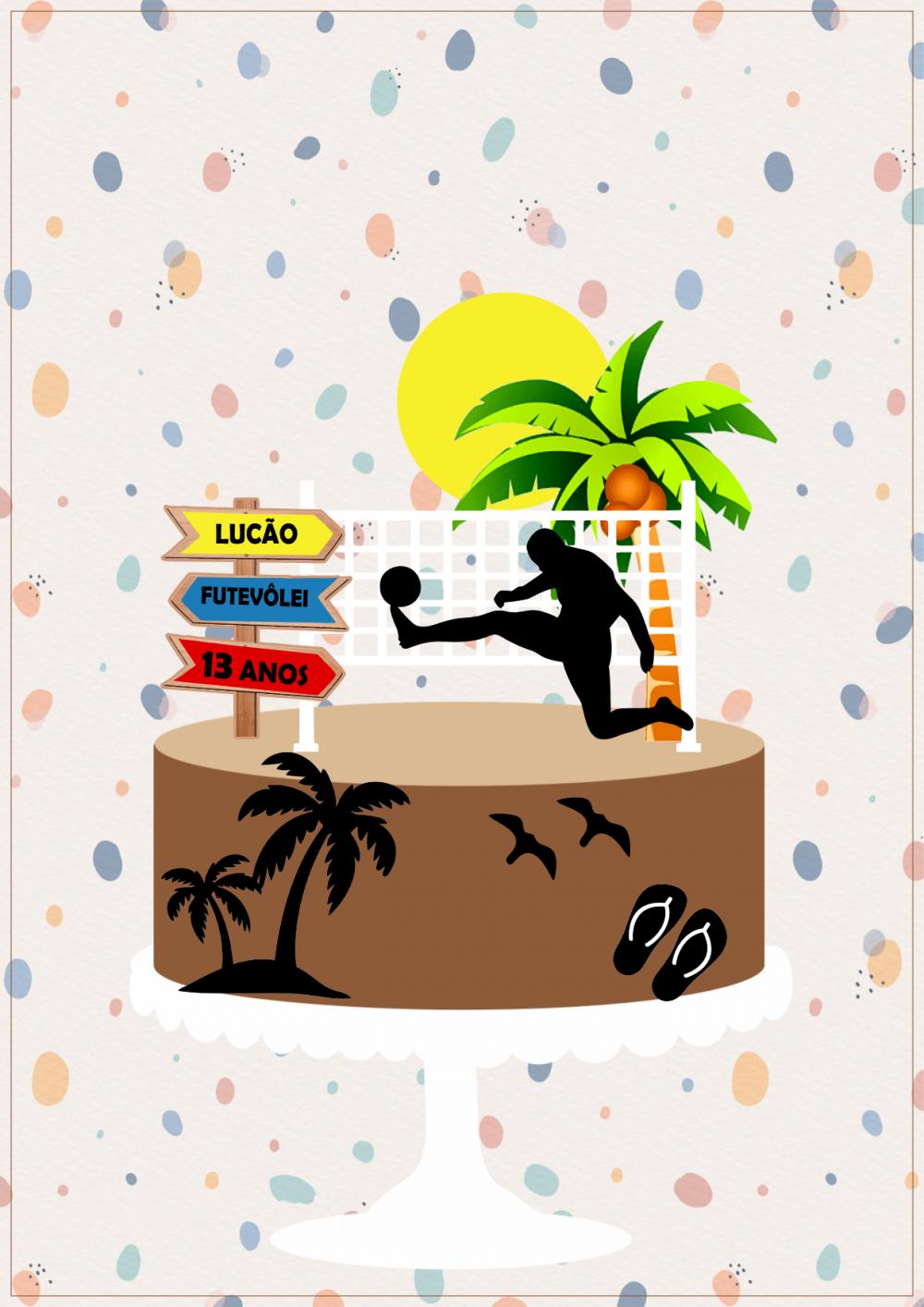 Arquivo de Corte Topo de Bolo - Futvolei