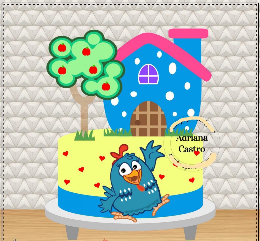 Arquivo de Corte Topo de Bolo - Galinha Pintadinha