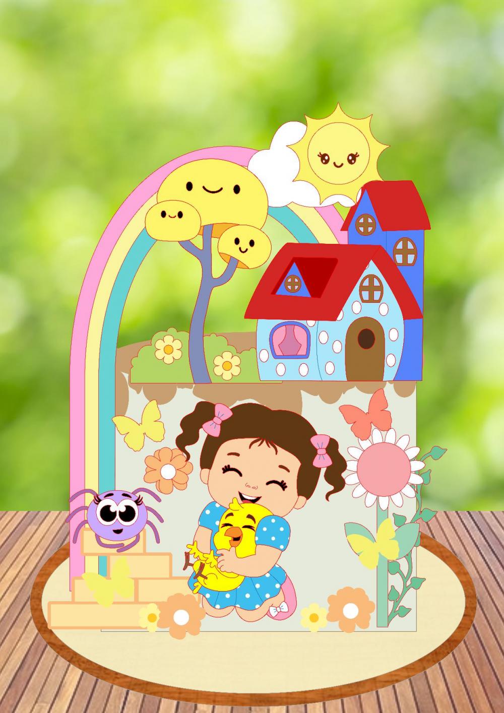 Arquivo de Corte Topo de Bolo - Galinha Pintadinha