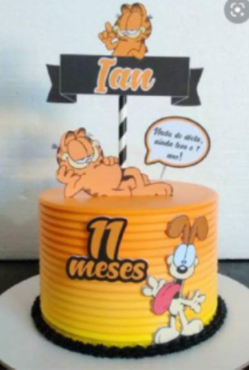 Arquivo de Corte Topo de Bolo - Garfield