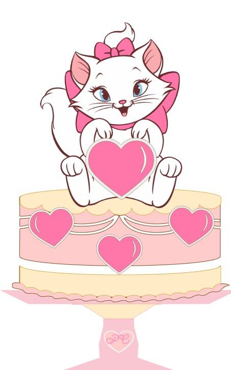 Arquivo de Corte Topo de Bolo - Gatinha Marie