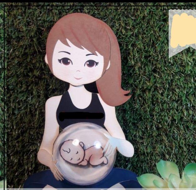 Arquivo de Corte Topo de Bolo - Gestante