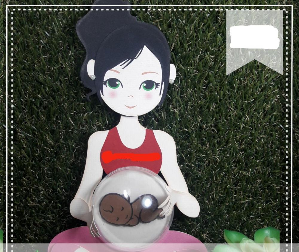 Arquivo de Corte Topo de Bolo - Gestante