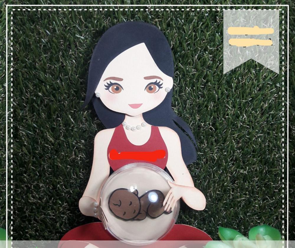 Arquivo de Corte Topo de Bolo - Gestante