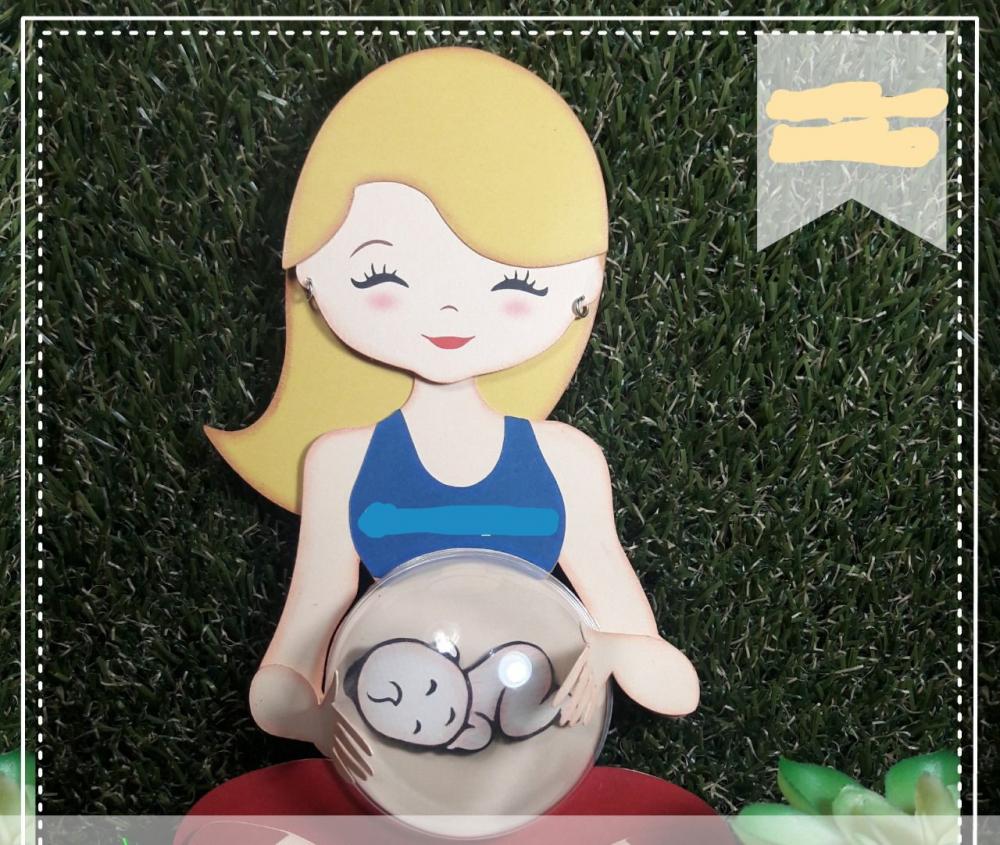 Arquivo de Corte Topo de Bolo - Gestante