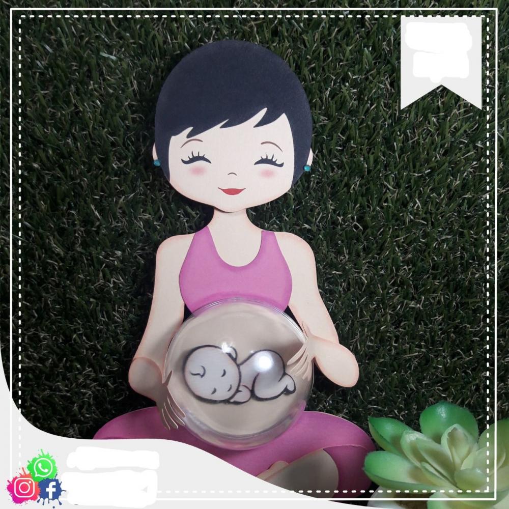 Arquivo de Corte Topo de Bolo - Gestante