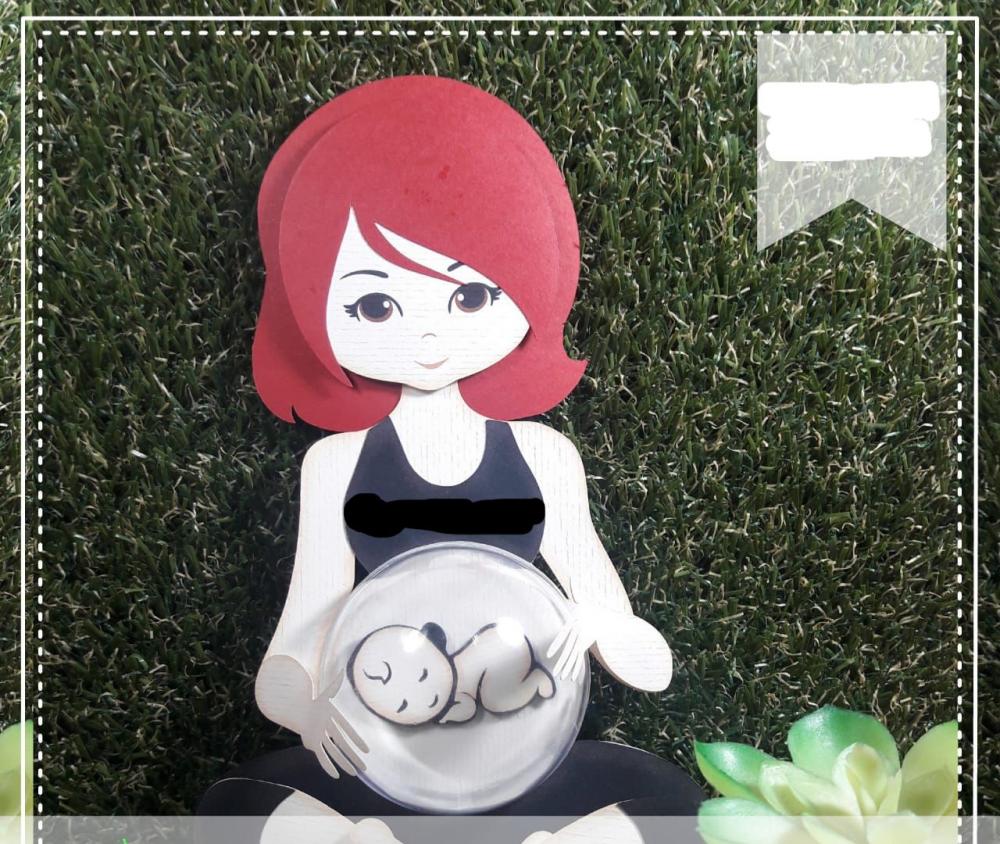 Arquivo de Corte Topo de Bolo - Gestante