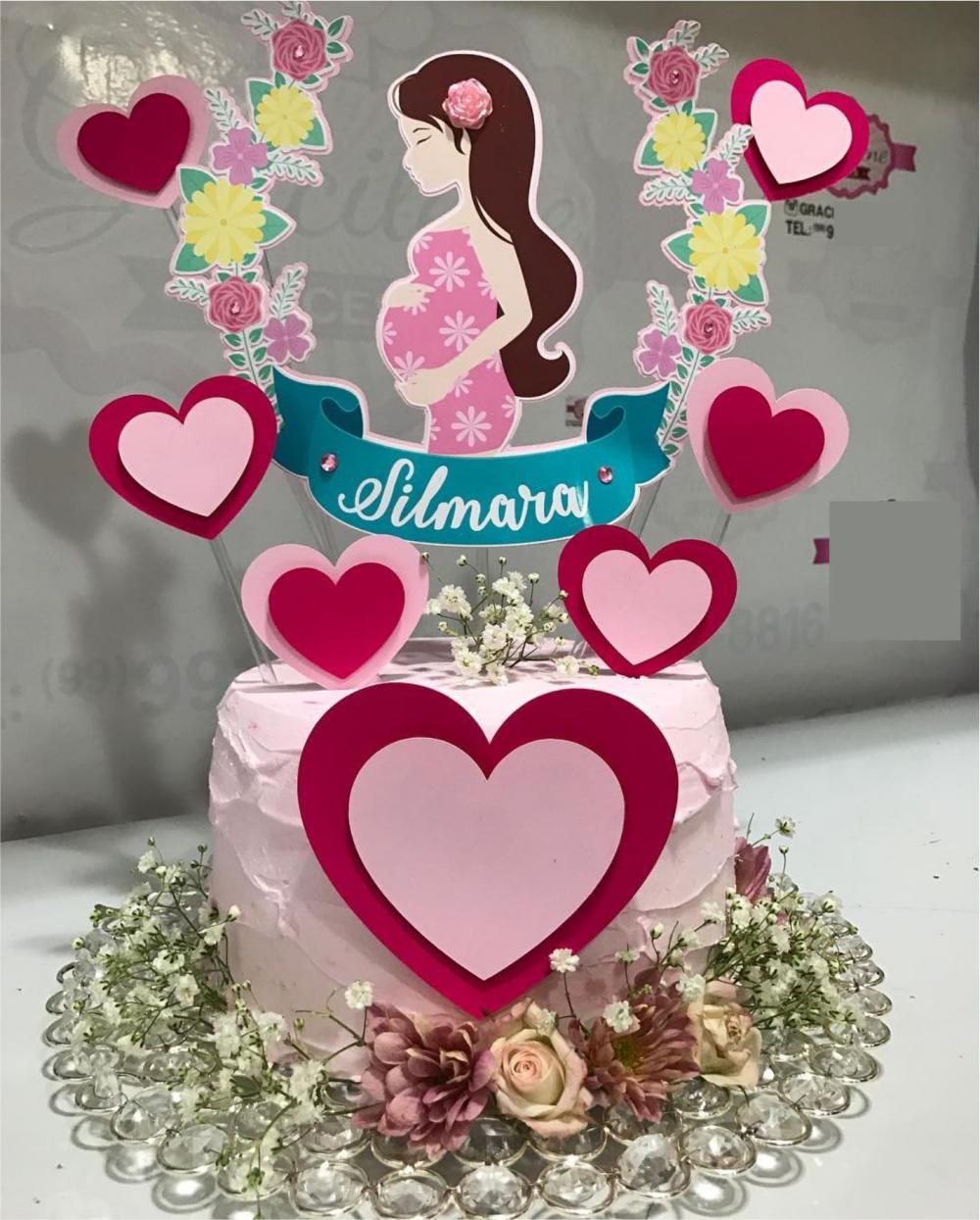 Arquivo de Corte Topo de Bolo - Gestante