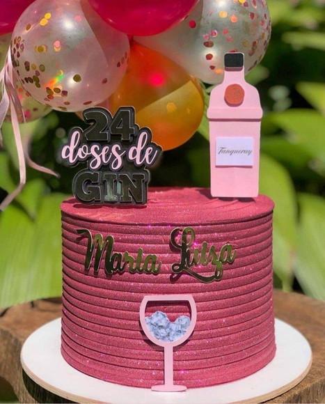 Arquivo de Corte Topo de Bolo - Gin