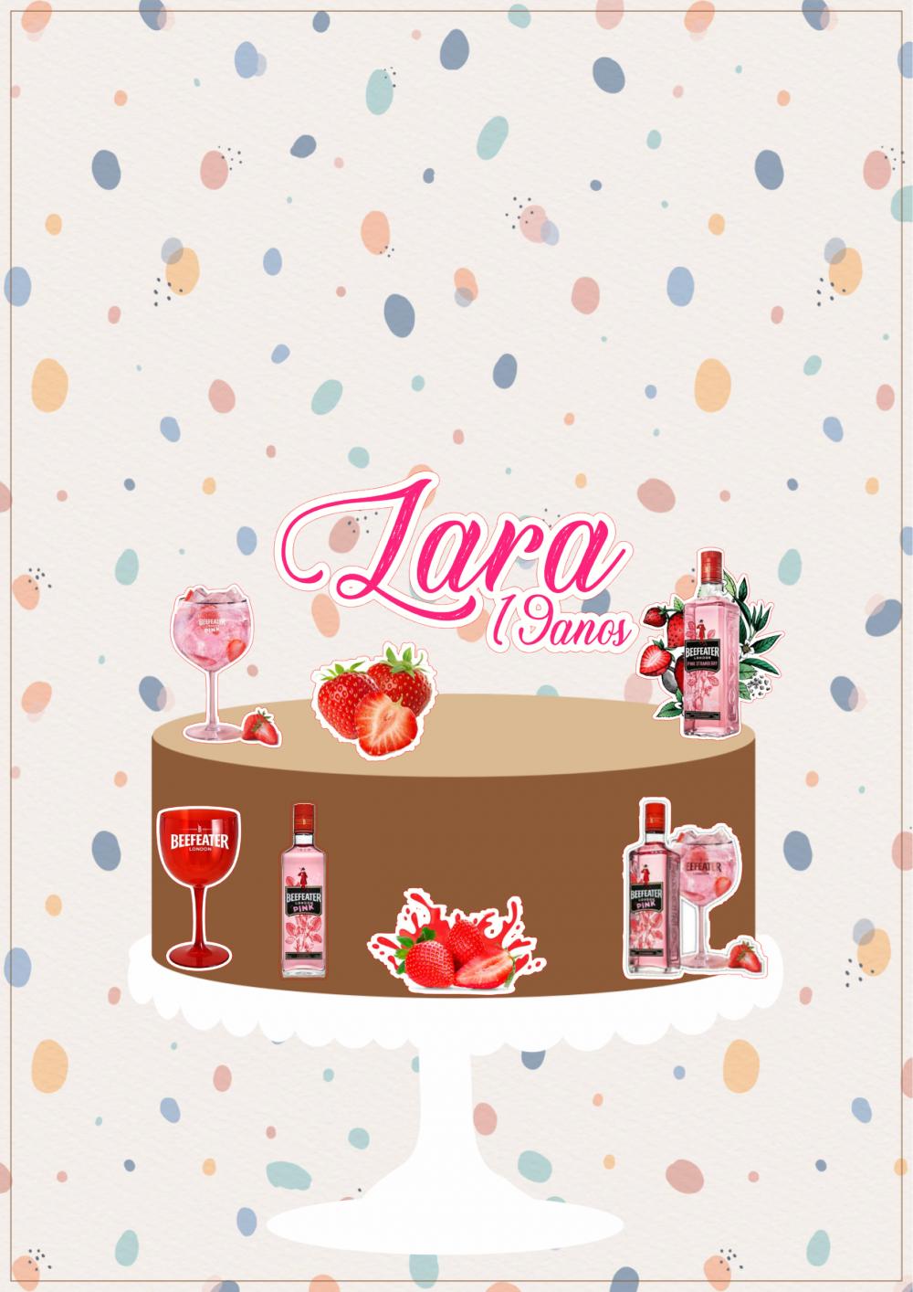 Arquivo de Corte Topo de Bolo - Gin