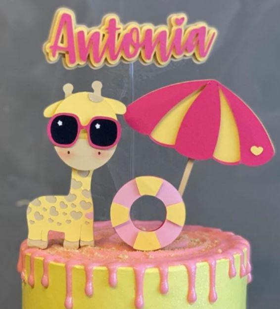 Arquivo de Corte Topo de Bolo - Girafinha