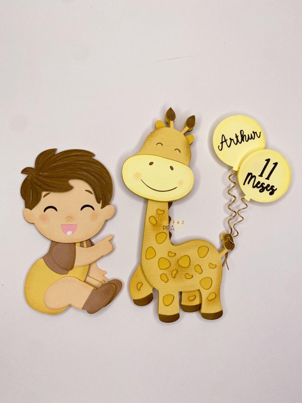 Arquivo de Corte Topo de Bolo - Girafinha