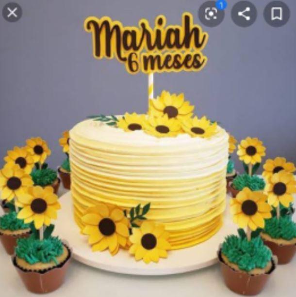 Arquivo de Corte Topo de Bolo - Girassol