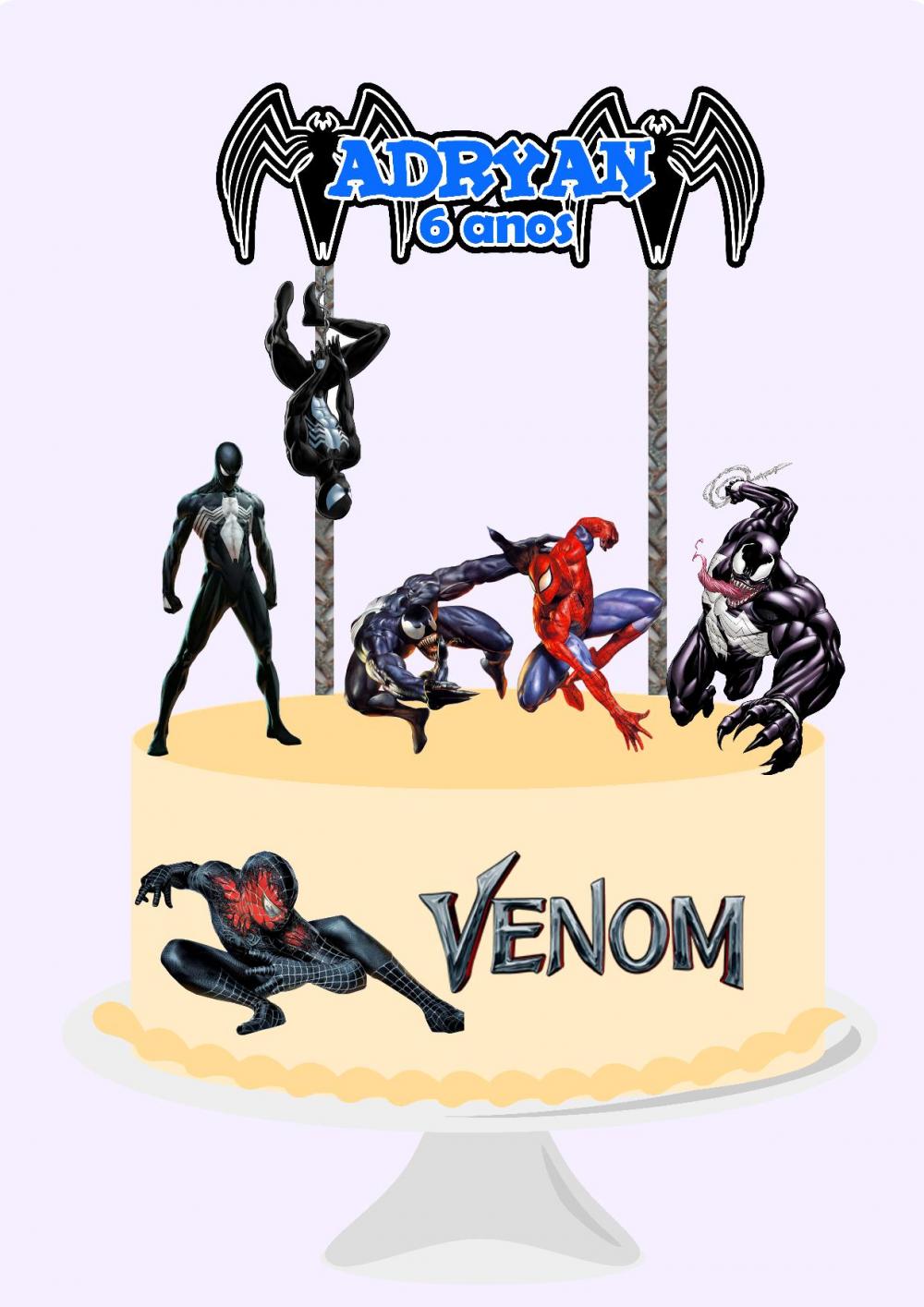 Arquivo de Corte Topo de Bolo - Homem Aranha