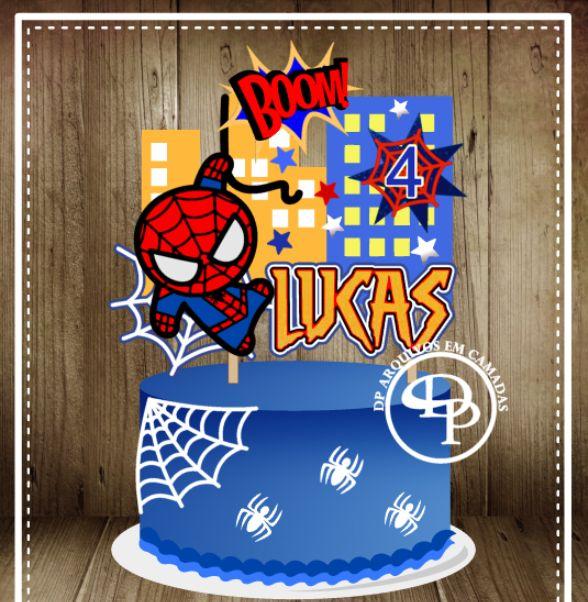 Arquivo de Corte Topo de Bolo - Homem Aranha