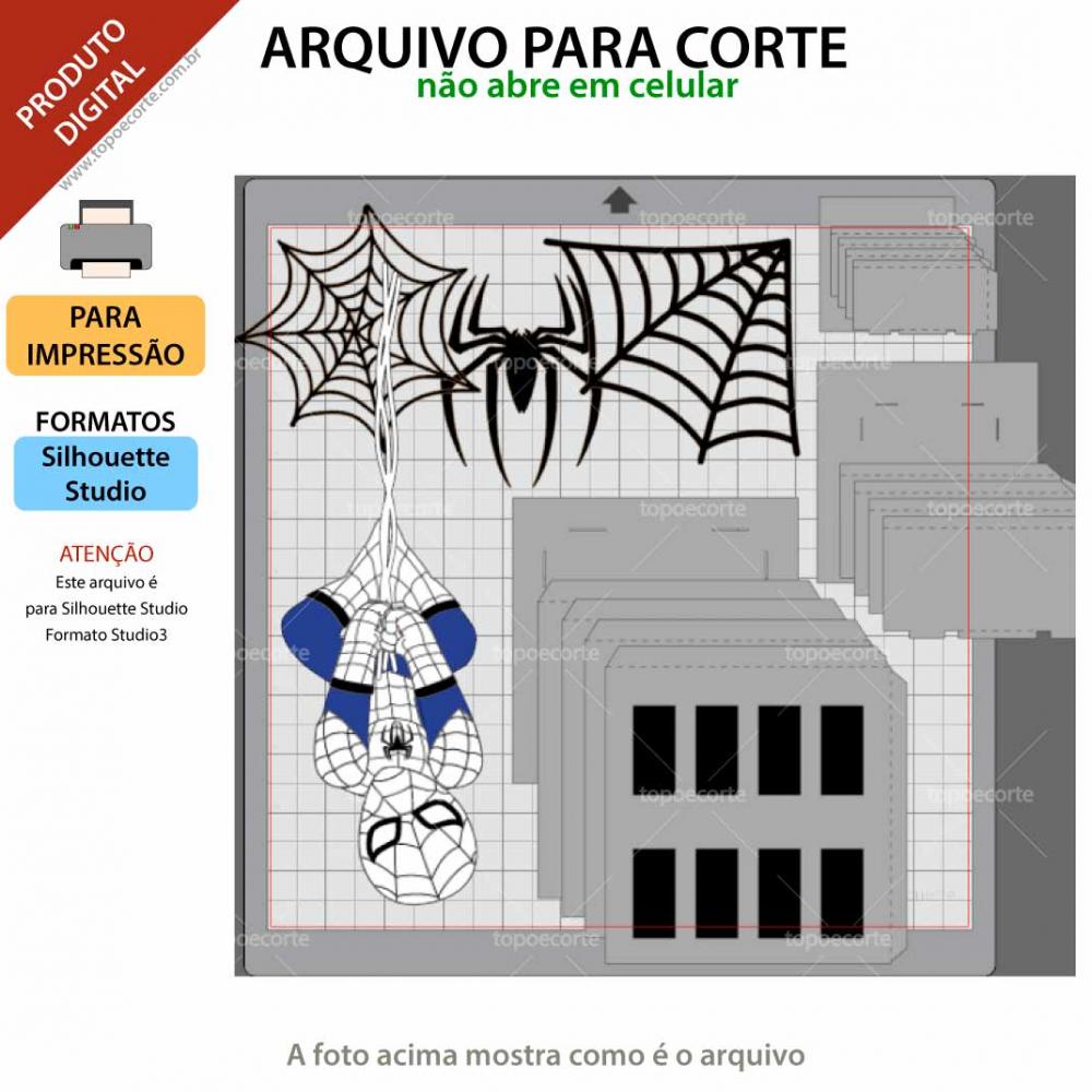 Arquivo de Corte Topo de Bolo - Homem Aranha