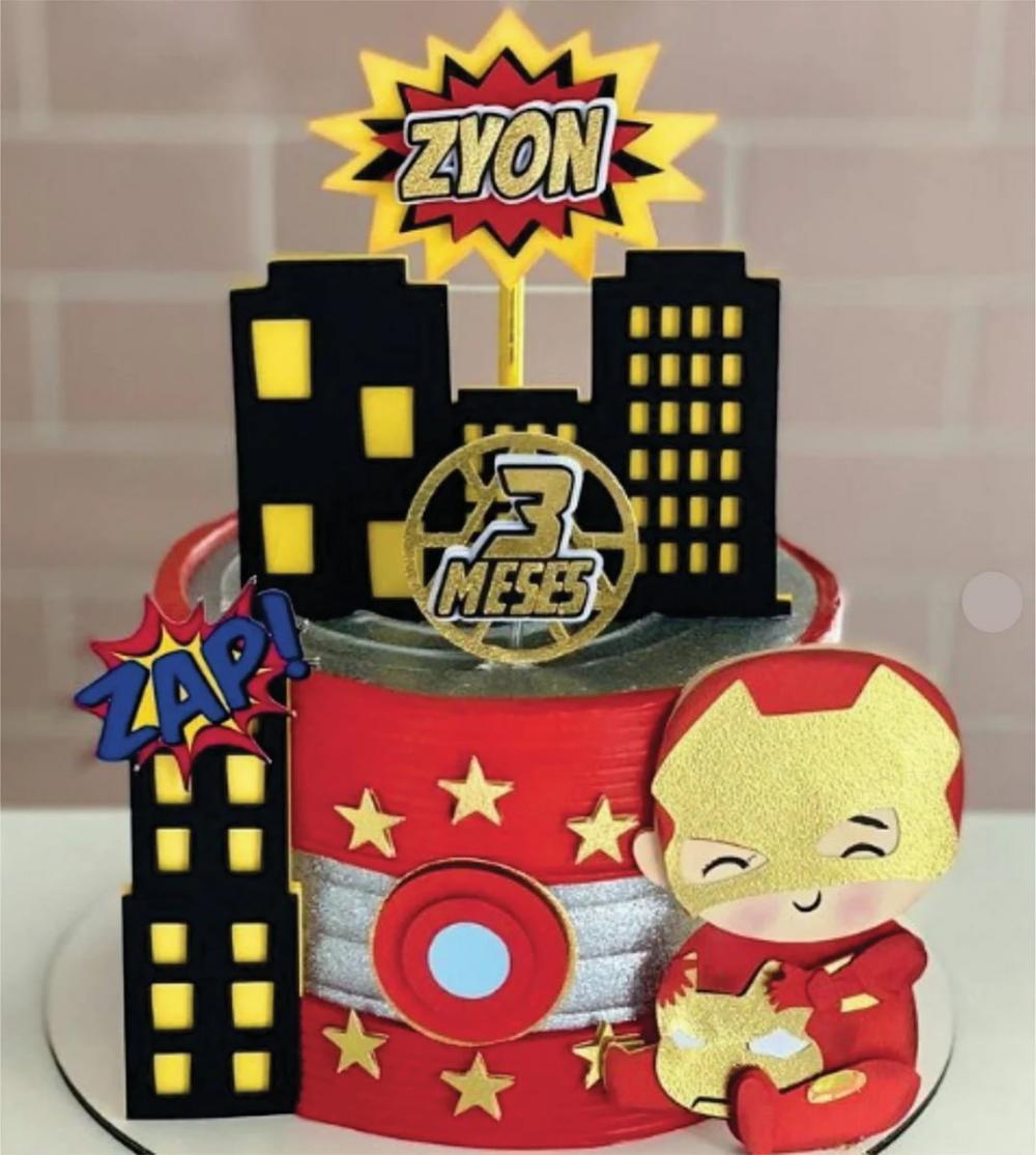 Arquivo de Corte Topo de Bolo - Homem de Ferro