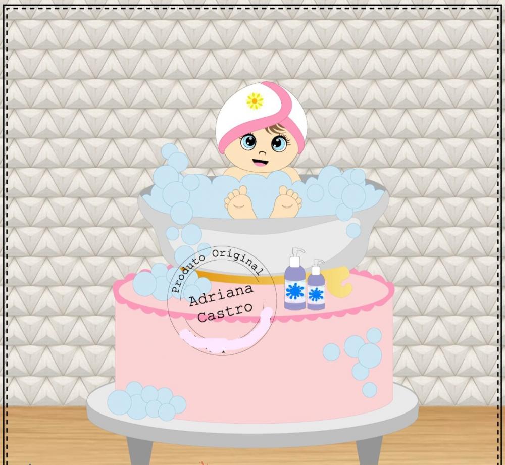 Arquivo de Corte Topo de Bolo - Hora do Banho