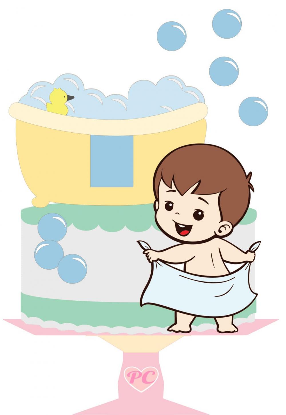 Arquivo de Corte Topo de Bolo - Hora do Banho