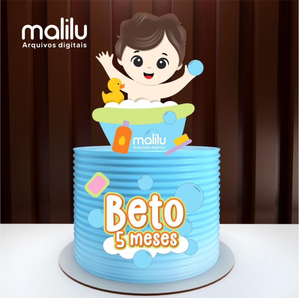 Arquivo de Corte Topo de Bolo - Hora do Banho