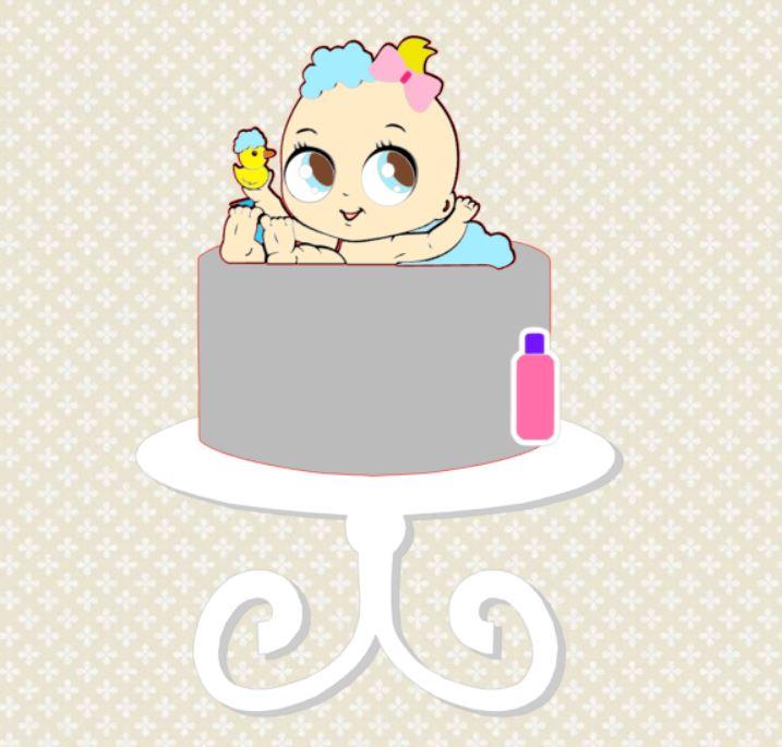 Arquivo de Corte Topo de Bolo - Hora do Banho