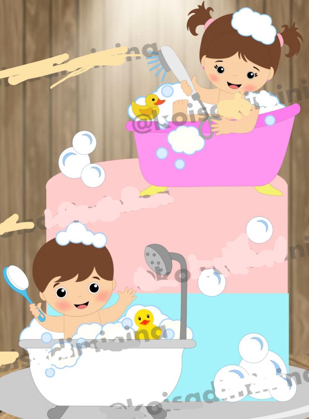 Arquivo de Corte Topo de Bolo - Hora do Banho