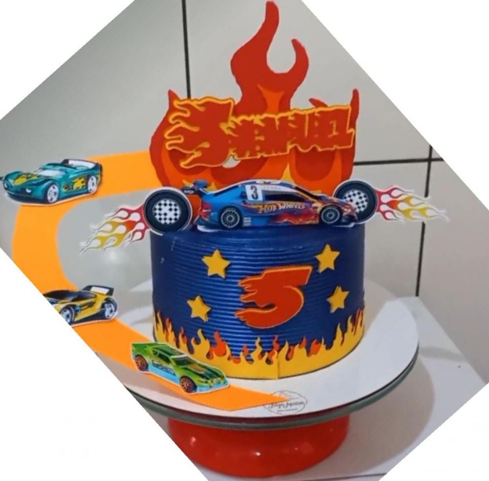 Arquivo de Corte Topo de Bolo - Hot Wheels