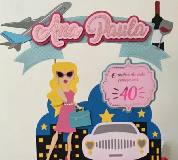 Arquivo de Corte Topo de Bolo - Idade 40