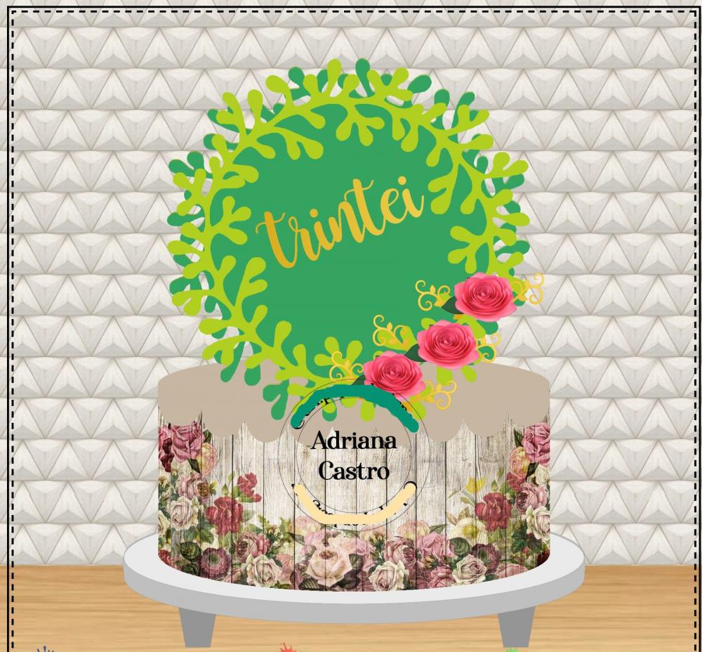 Arquivo de Corte Topo de Bolo - Idade 30tei