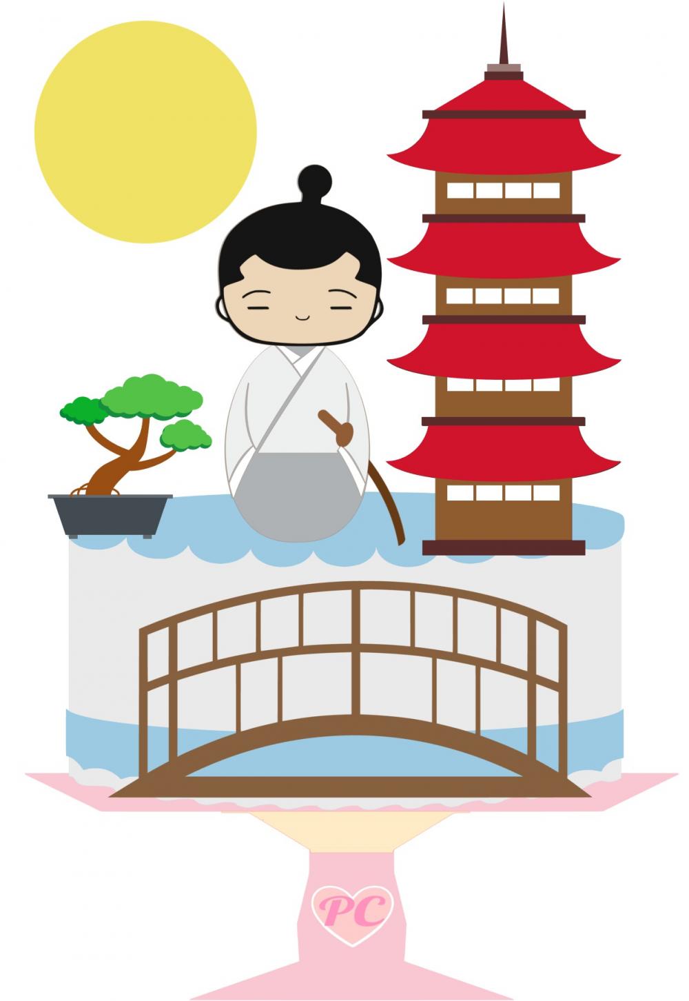 Arquivo de Corte Topo de Bolo - Japão