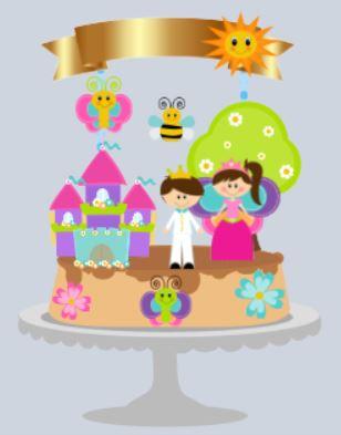 Arquivo de Corte Topo de Bolo - Jardim