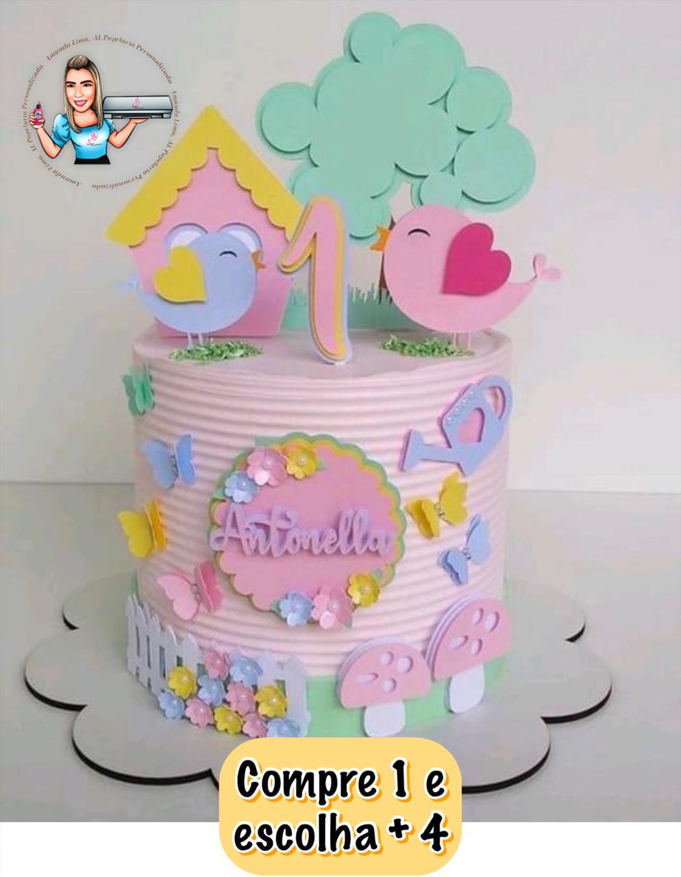 Arquivo de Corte Topo de Bolo - Jardim