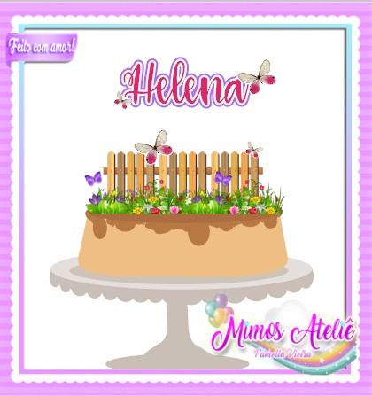 Arquivo de Corte Topo de Bolo - Jardim