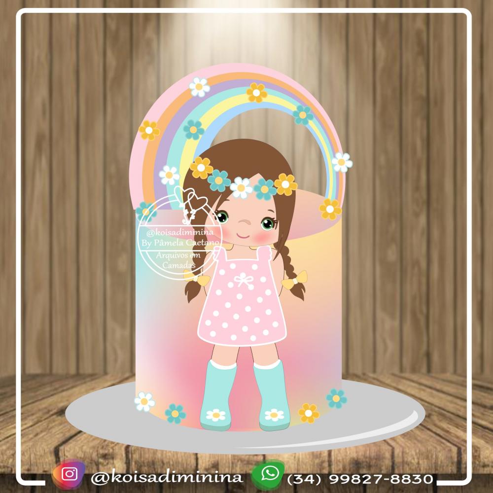 Arquivo de Corte Topo de Bolo - Jardim