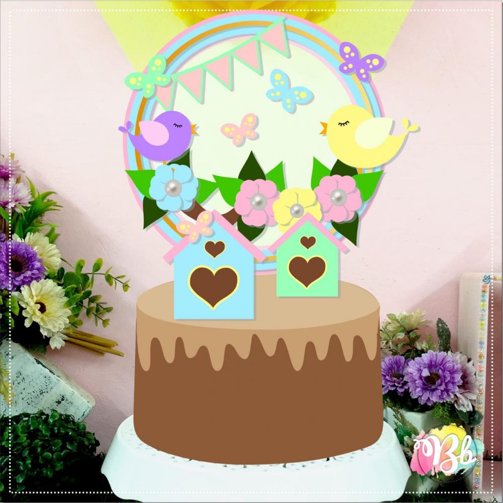 Arquivo de Corte Topo de Bolo - Jardim