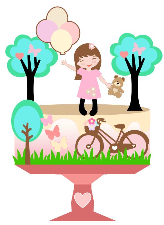 Arquivo de Corte Topo de Bolo - Jardim